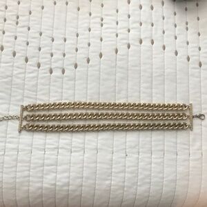 Triple chain choker necklace